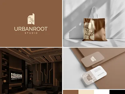 UrbanRoot Studio Logo agency logo branding design furniture logo graphic design home logo home style illustration interior logo logo logo design logo designer minimal logo modern logo vector