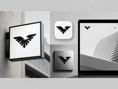 Geometric V Eagle Mark logo authority bold branding eagle geometric identity modern premium strength vision