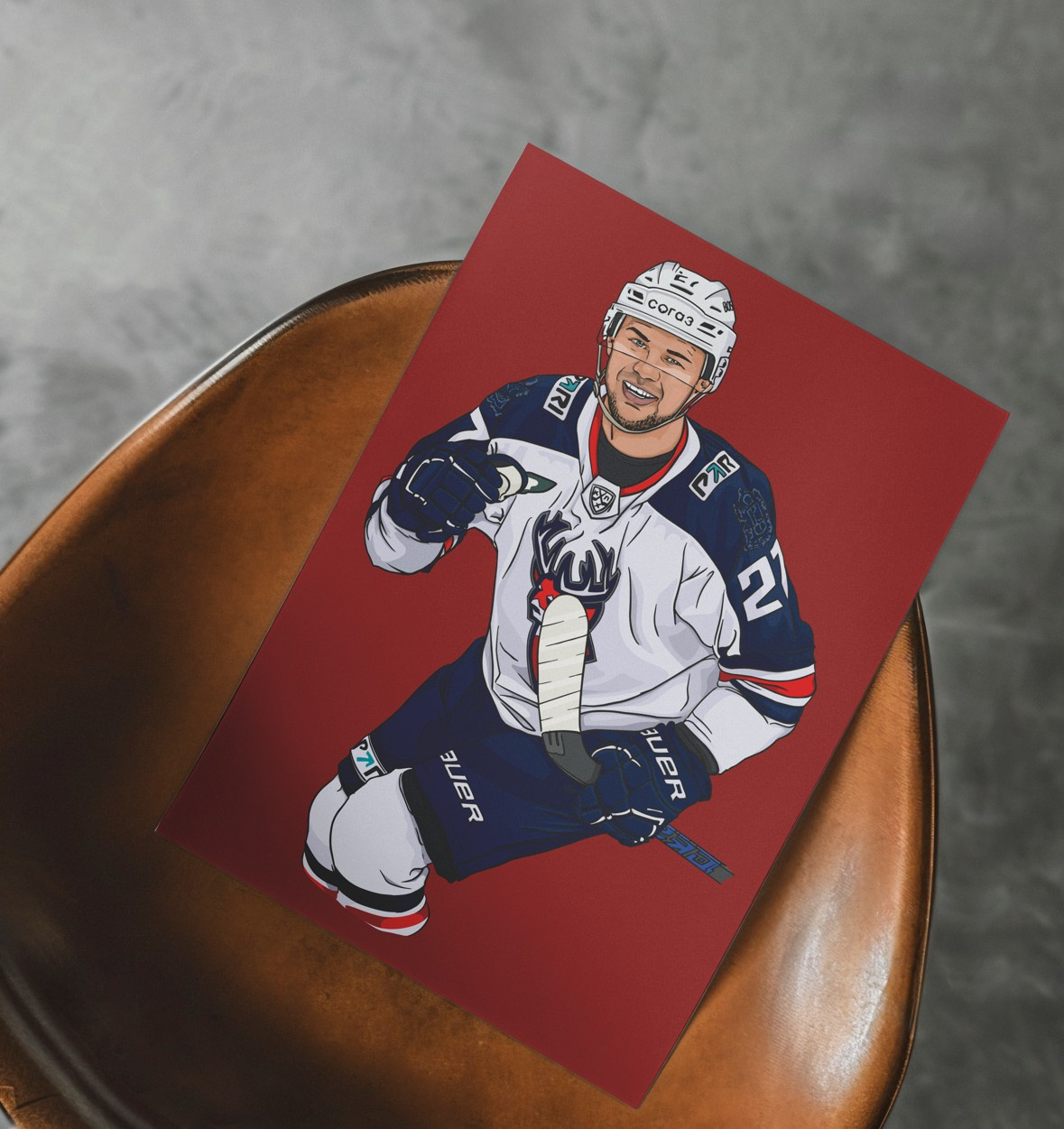 2024 | Vector artwork — Hand‑drawn KHL hockey players