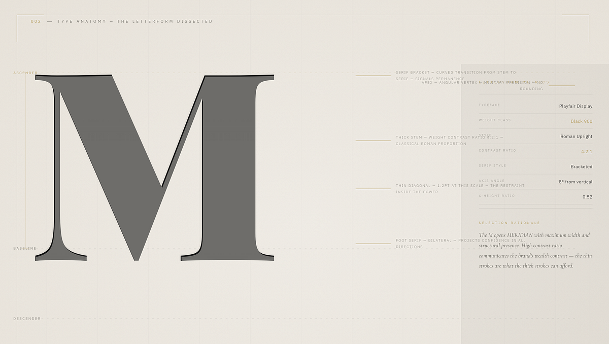 MERIDIAN — Ultra-Luxury Real Estate Typography Direction Image 0