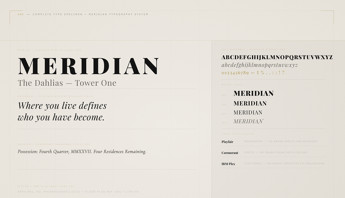 MERIDIAN — Ultra-Luxury Real Estate Typography Direction Image 6