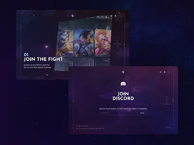 GameDev Landing – Website Design, UI/UX, Dark Space Interface community page dark mode gamedev gaming interface landing landing page landing page design landing ui ui ui design user experience user interface ux design web design web ui website website design website ui