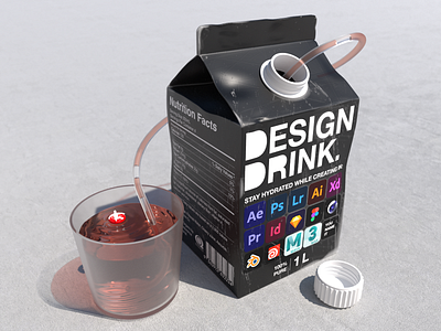 Design Drink 3d branding creativity design design drink graphic design hydration illustration logo not digital packaging design render software