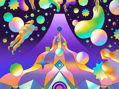 Arcade Adventure book illustration affinity arcade art direction book design glow graphic illustration illustrator people psychedelic publishing retro surreal vector vibrant video games visual vivid