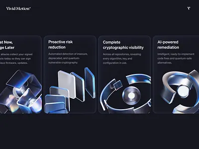 ThreatPoint - Product Illustrations 3d art direction cryptography design glass illustrations metal security technology threats