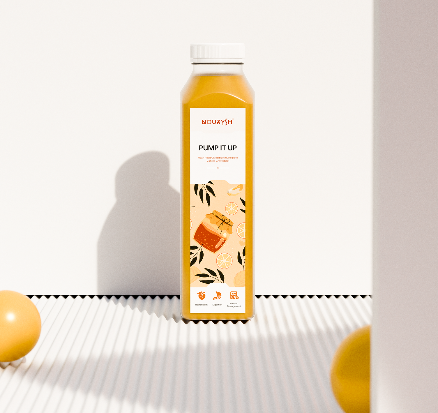 Premium Wellness Drink 3D Render for Nourysh 3d 3d modeling 3d render bottle packaging branding drinks health health drink packaging design packaging visualization product design product rendering product visualization supplement design wellness branding