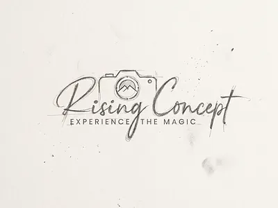 Rising Concept | Photography Logo Sketch 3d animation brandidentity branding creativeprocess graphic design graphicdesign handlettering logo logodesign logomark motion graphics process sketching typography ui