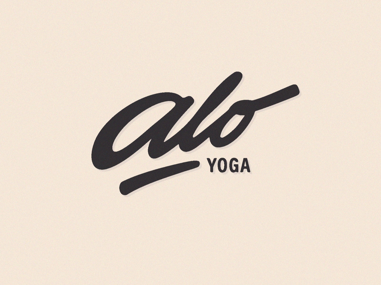 alo yoga : concept calligraphy character custom flexible flow imperfect lettering logo organic original positive script smooth sophisticated sport standout vibe wordmark yoga