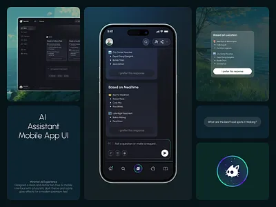 Futuristic AI Mobile Experience ai aiapp aiassistant aiproductivity aitools app aritficialinteligence design developertools mobileapp saas uiux voiceassistant voicechat