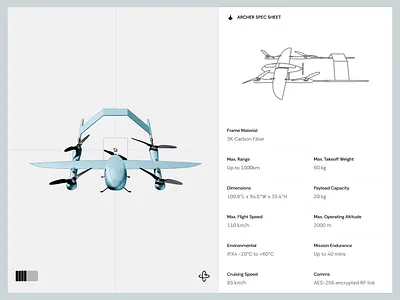 UAV Spec Sheet defense design hardware uav ui web