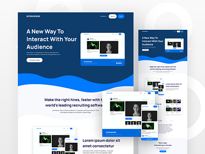 Video Interview website - HR branding dashboard design hr hr app hr website interact audience interview interview record interview website landing page recruiting app recruiting software recruiting website ux video app video call app video interview app video interview website video record web