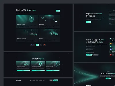 Trading Experience Website Design creative crypto darkui design finance fintec glassmorphism interactiondesign modernu motiondesign product saas startup trading web web3