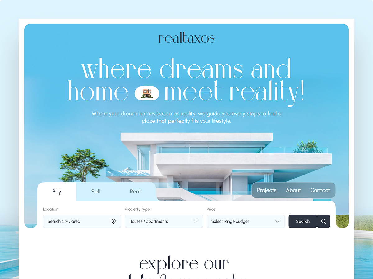 realtaxos — Real estate landing page