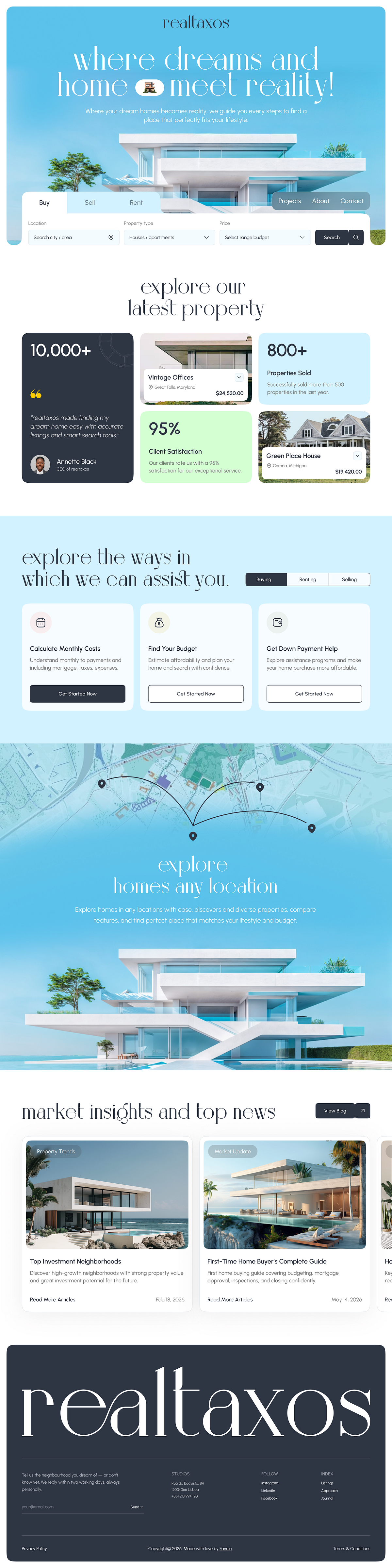 realtaxos — Real estate landing page Image 0