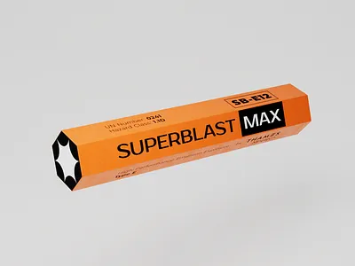 Industrial explosives brand 3d branding design identity industrial logo package product