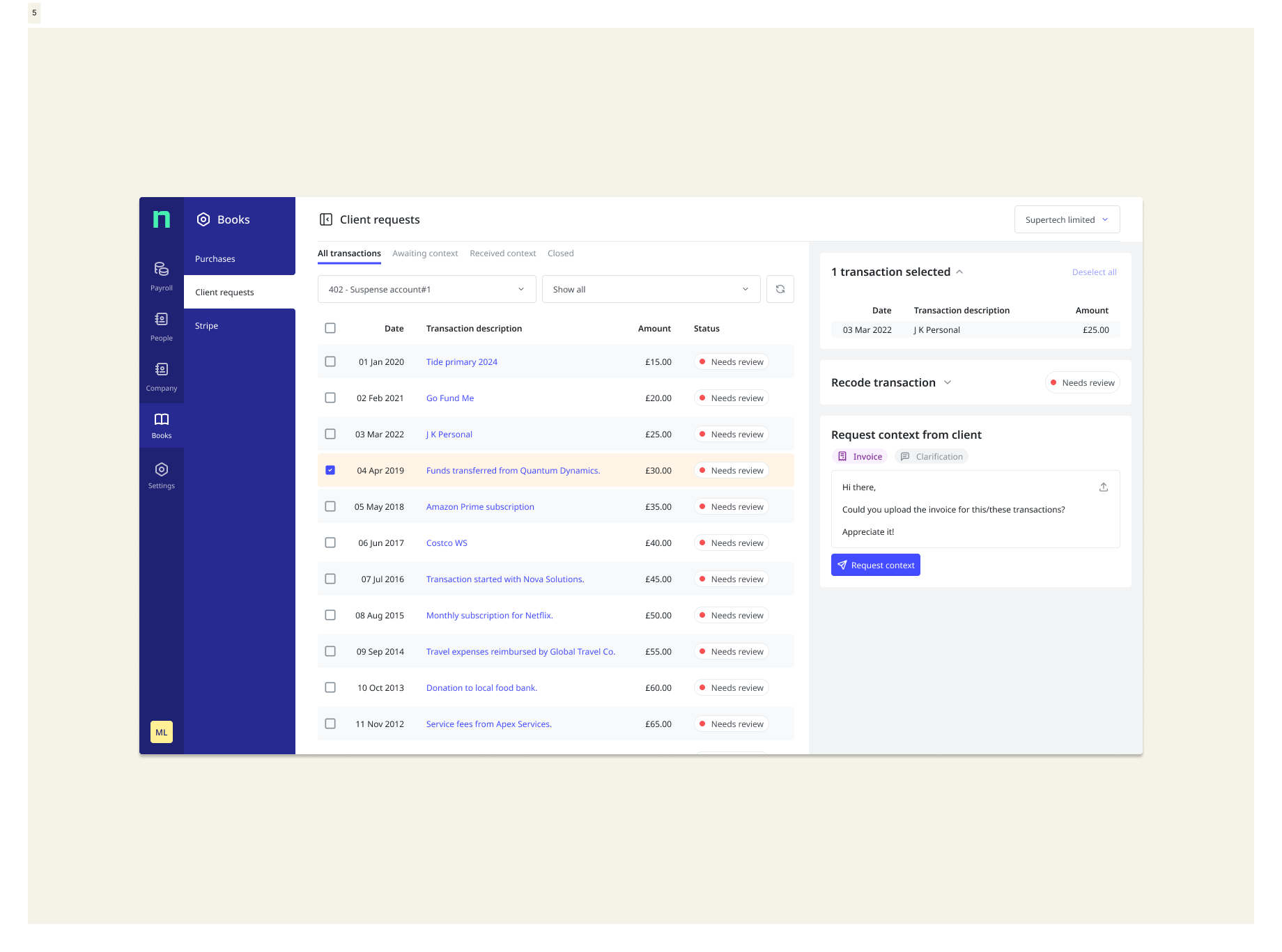 Example of Workflow & Complex UX Design
