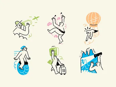 Good Doodle Travel Illustrations adventure branding cave character design design doodle doodle illustrations getillustrations graphic design hand drawing illustration line drawing outline icons travel illustrations vector vector illustrations website illustrations