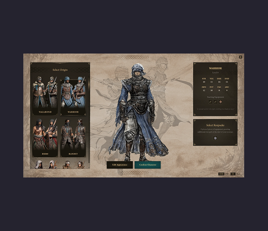 Elden Ring: Character Creation Redesign app design graphic design mobile ui ux