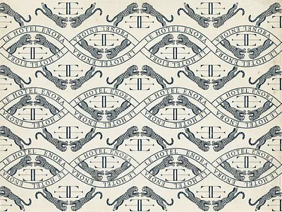 Le Hotel Enora Pattern amalfi bold branding elegant heritage hotel italy luxury monogram packaging pattern retro vintage