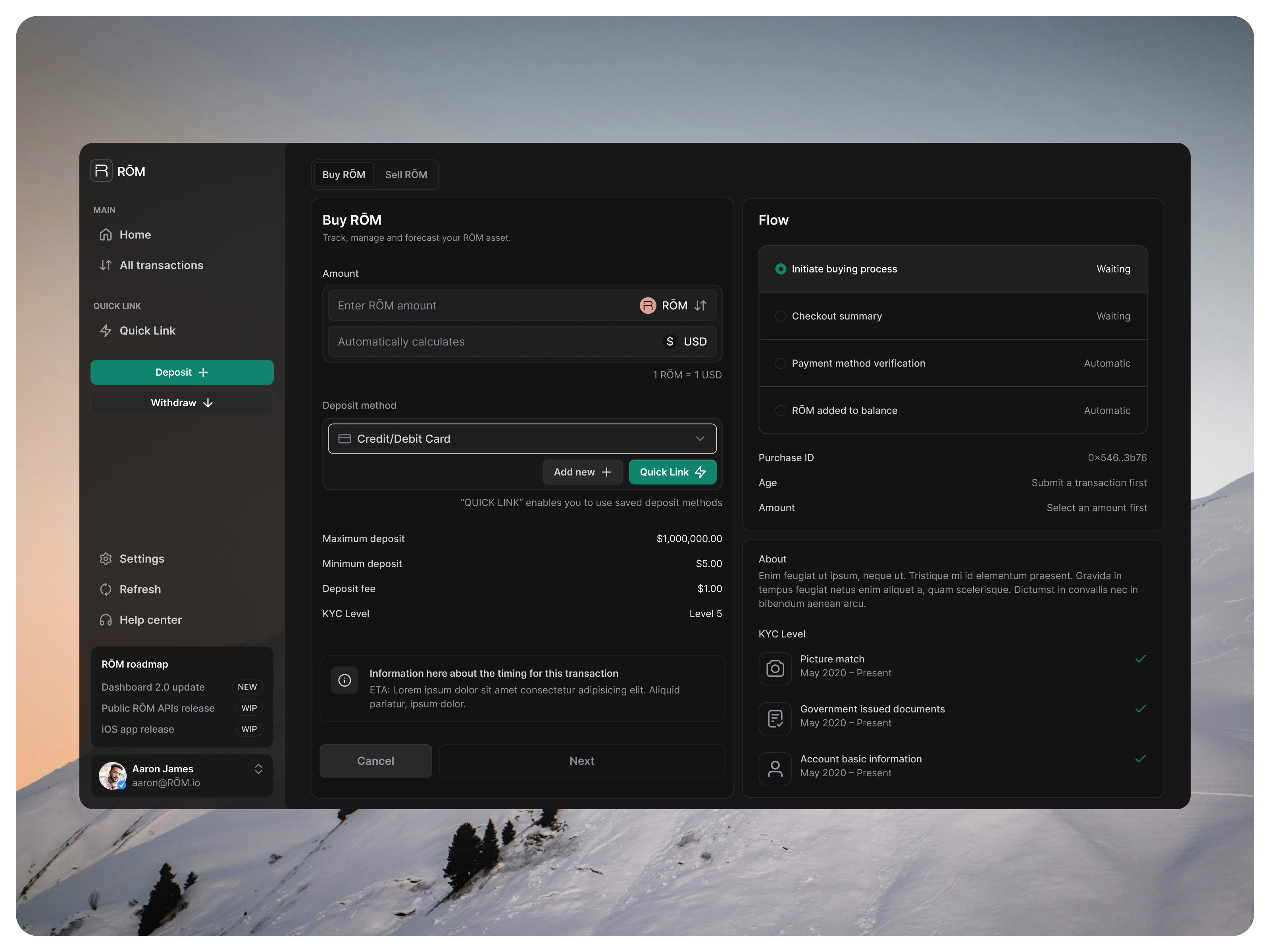 ROM Dashboard