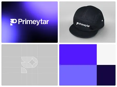 Primeytar abstract branding custom typography geometric identity lettermark logo logo design mark minimal branding modern p logo primeytar symbol