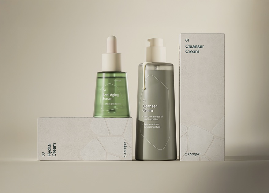 EVOQUE — Brand Identity & Packaging brand design branding design graphic design illustration logo typography