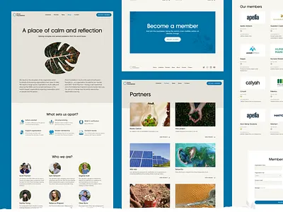 Pond Foundation website screens carbon climate change design ecology fundraising grit grunge landing page mobile screens natural nature ngo non profit organic organization sustainability ui ux web design website