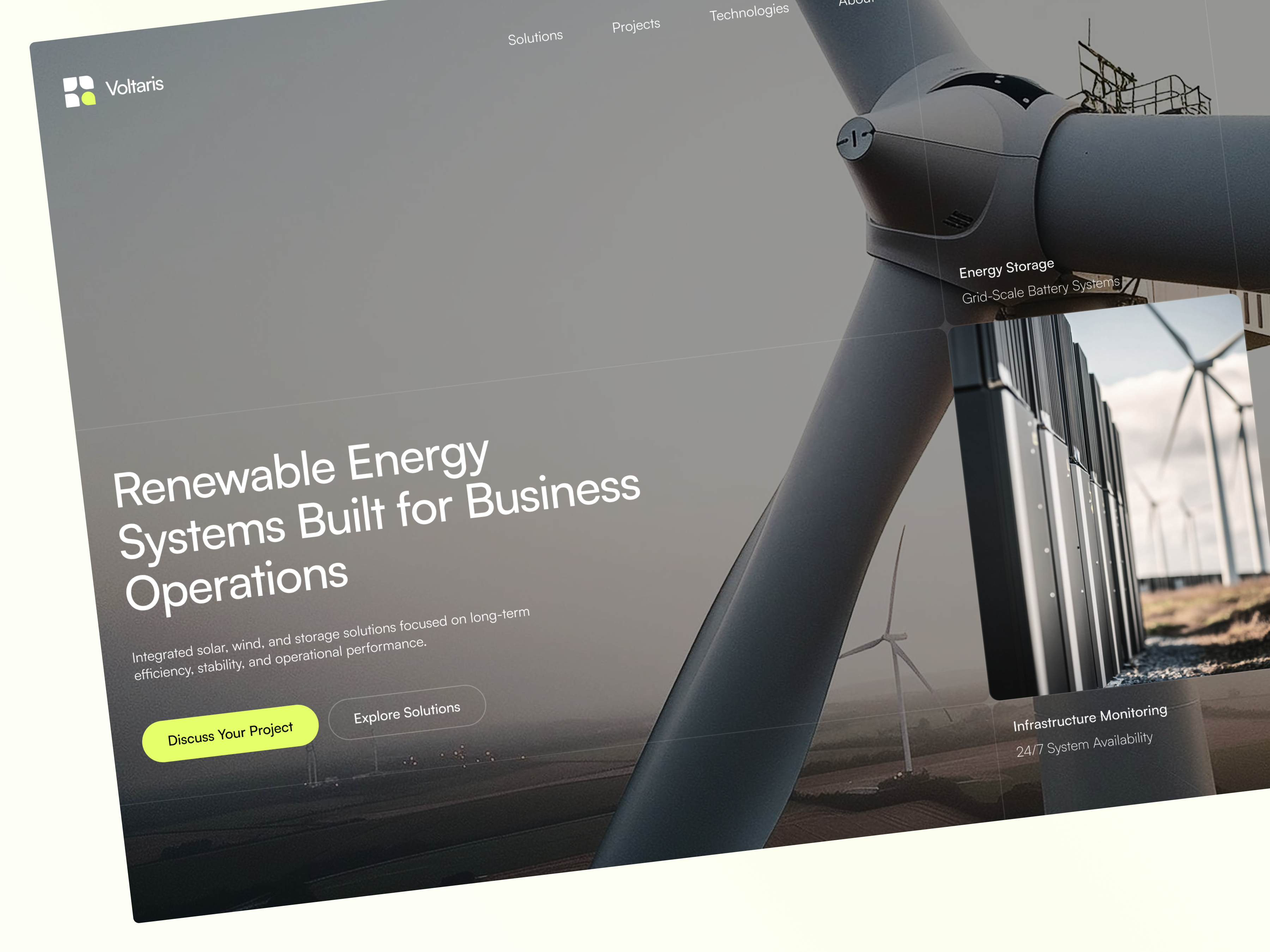 Renewable Energy Website for Enterprise Operations