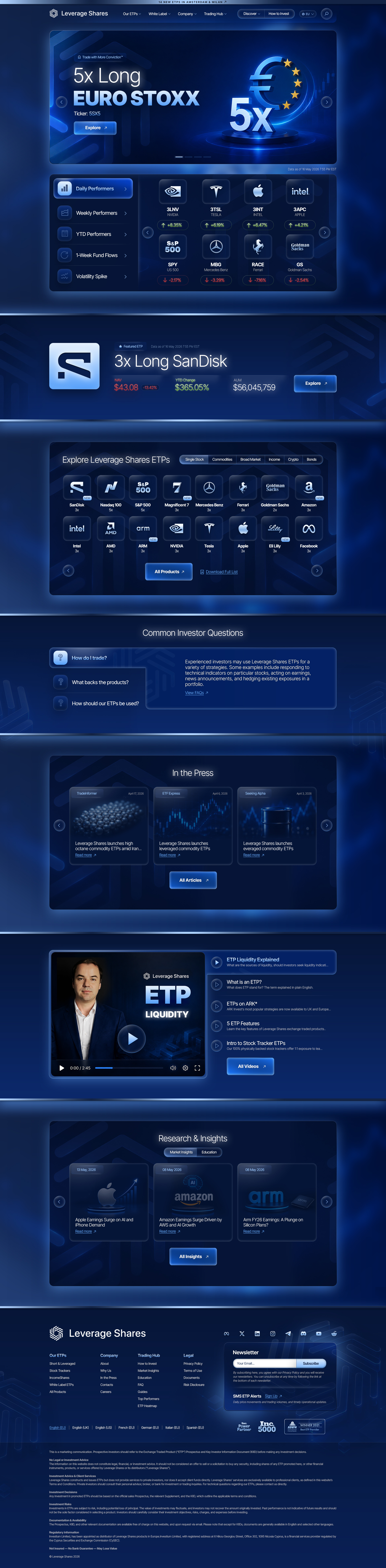 Dark Fintech Homepage UI Design blue gradient dark ui dashboard ui finance ui financial website fintech homepage design investment platform landing page modern website product cards responsive design ui design ux design web design