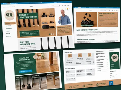 Modern Furniture Protection eCommerce UI/UX branding ui