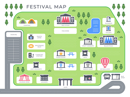 Festival map illustration