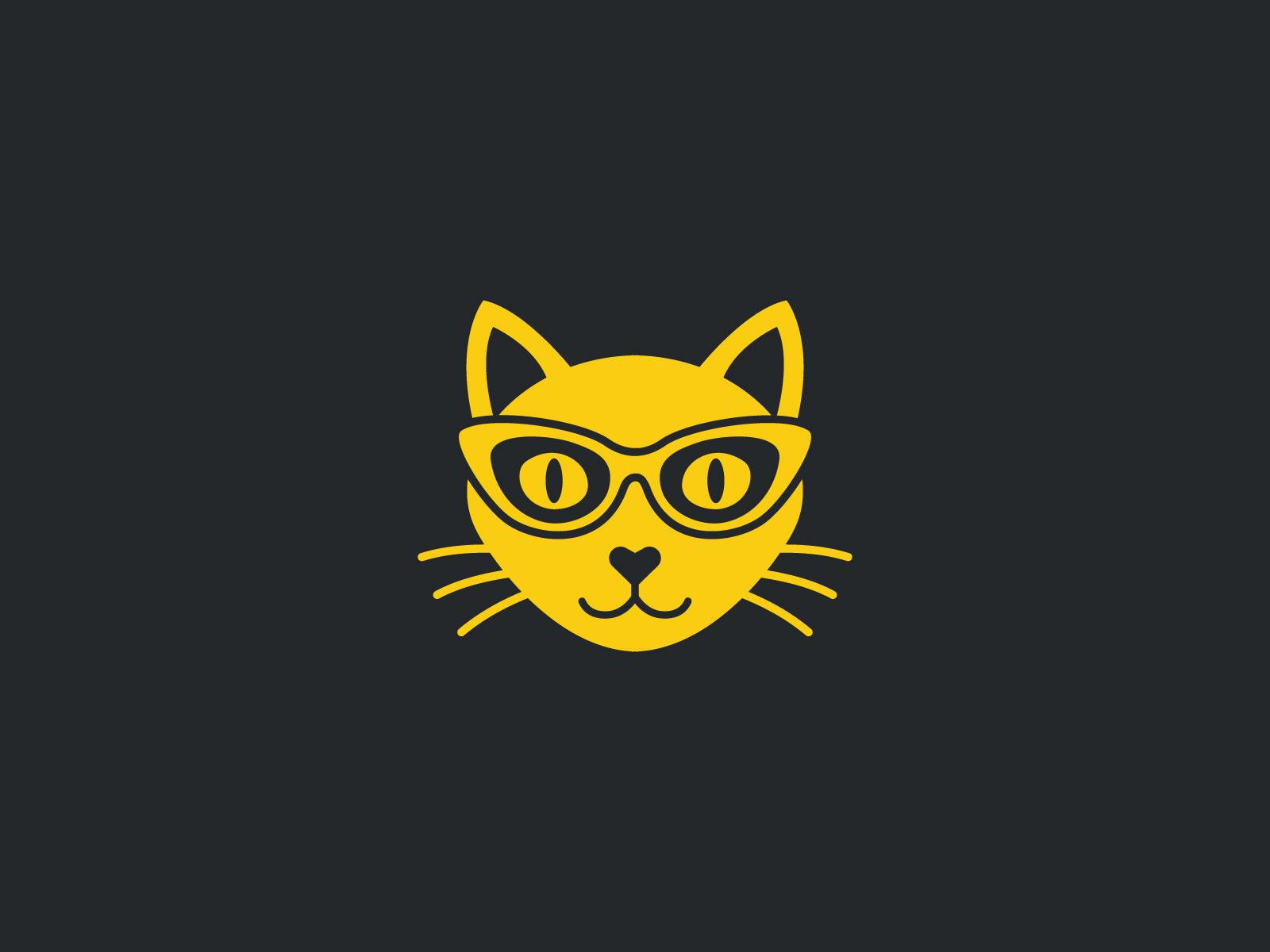 Stylish Iconic Cat Face Logo animal cat cat brand cat face cat food cat logo cat sale cat with glasses cute cat mascot icon iconic cat minimalist cat modern cat pet playful cat smart cat stylish cat vector