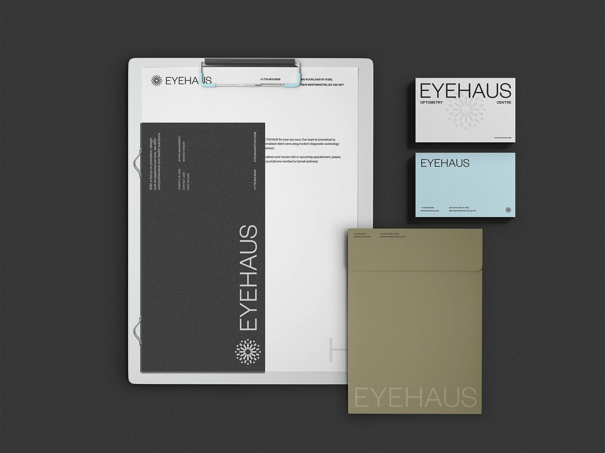 EYEHAUS Optometry Brand Identity - Stationary