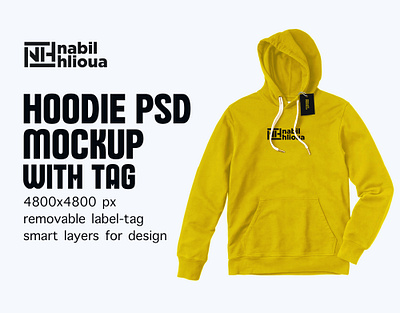 Premium Hoodie PSD Mockup Template for Print on Demand back and front branding design easy to use graphic design hoodie illustration mockup psd