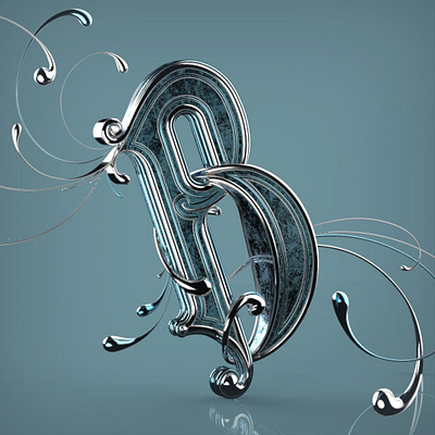 B 3d 3dart 3dlettering illustration render typography