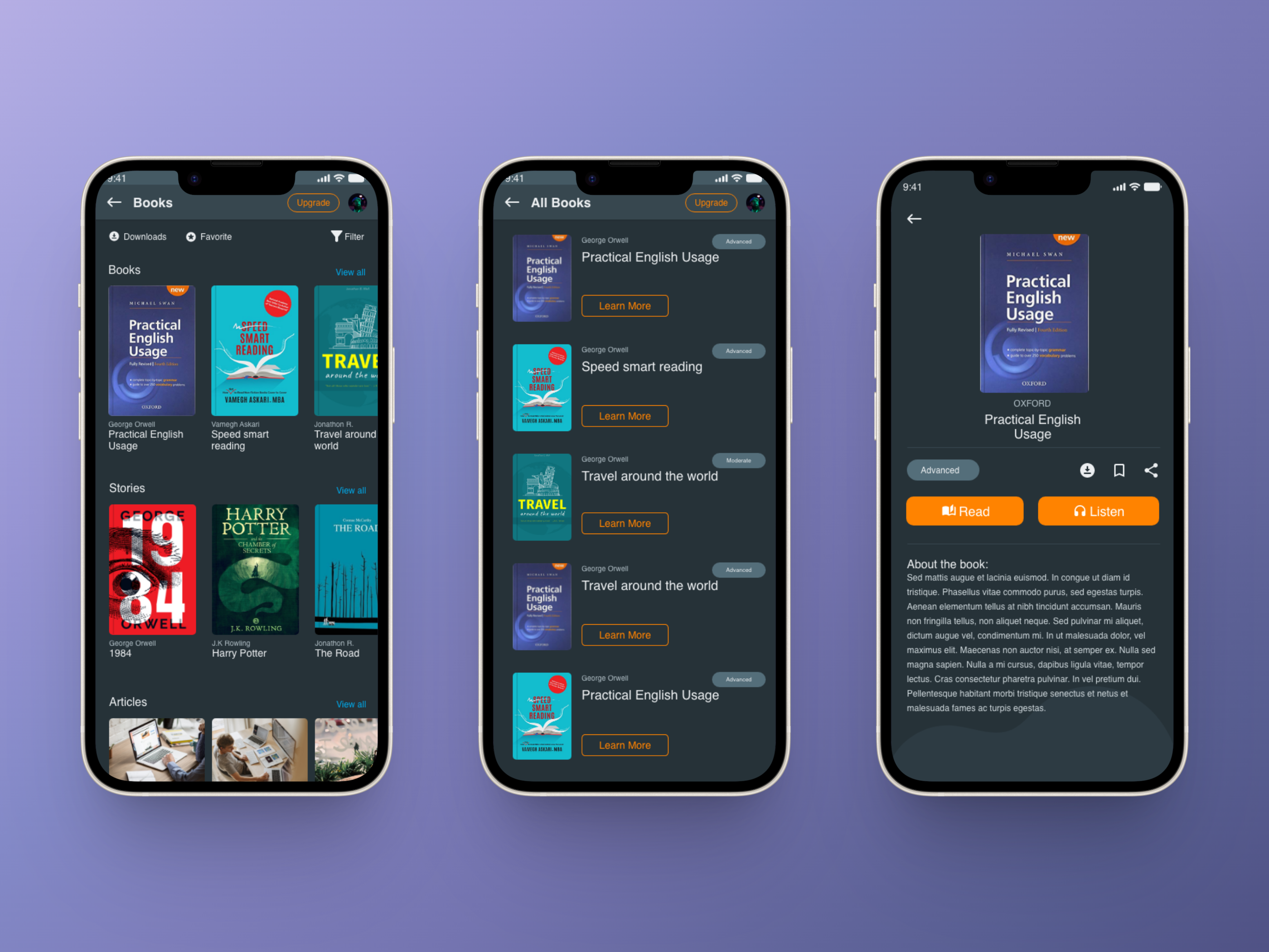Taleek Mobile App (Dark) dark mobile app ui