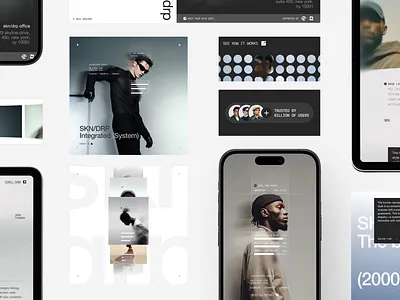 SKN/DRP: Fashion E-commerce AI - Social Media ads design branding clean ecommerce editorial fashion feed design graphic design instagram feed instagram post layout design marketing minimalist social media visual identity wardrobe