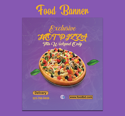 Food Banner amazon kdp amazon kindle audio book book cover design graphic design illustration logo paperback pizza banner design ui