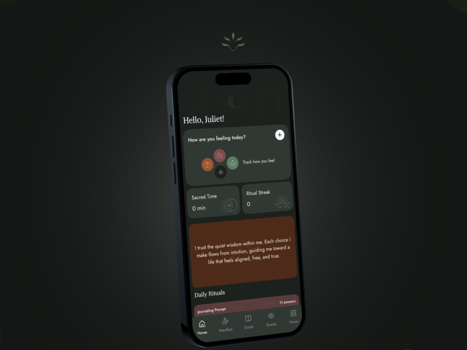 Example of Wellness Mobile App Design
