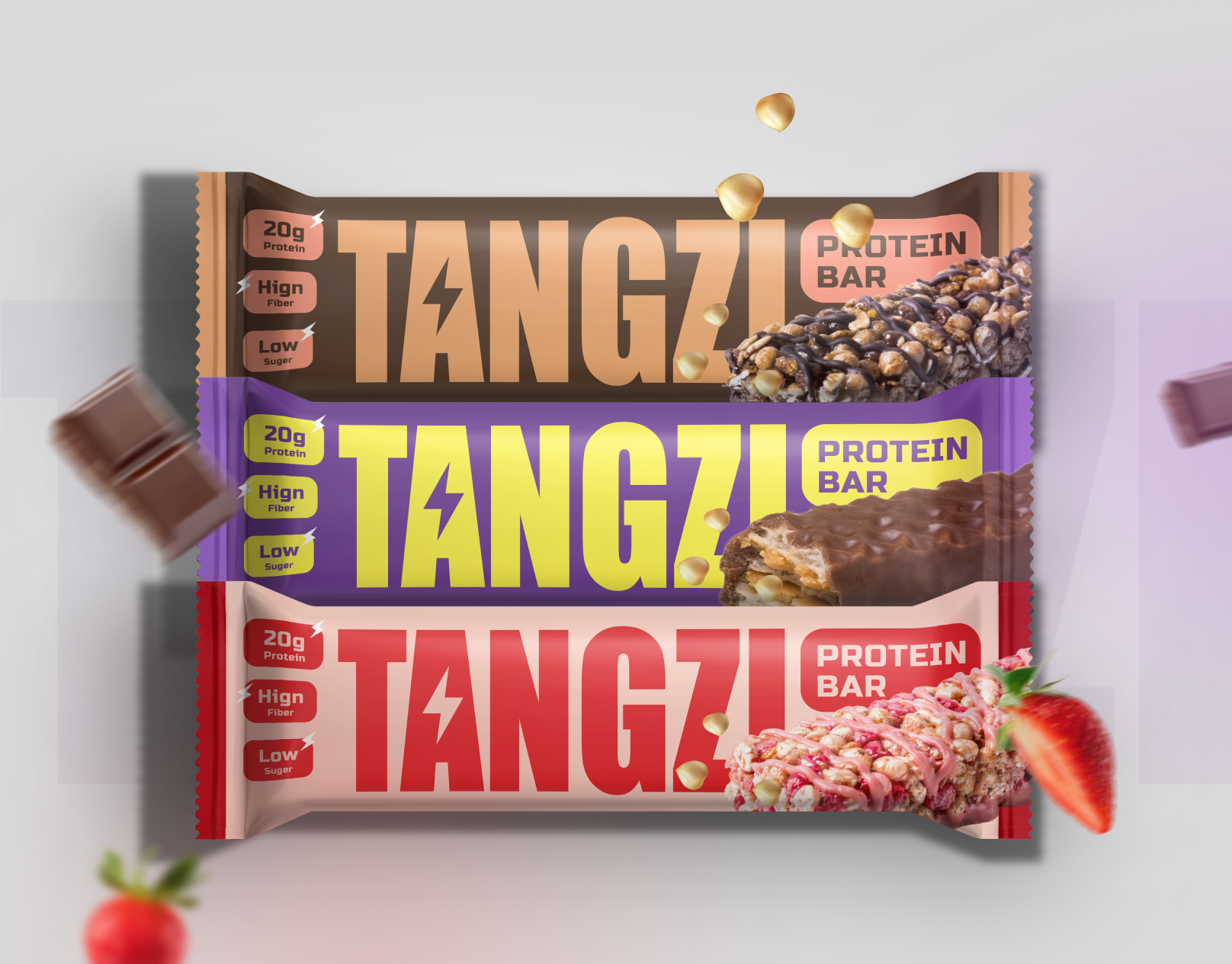 Packaging Design | Chocolate Protein Bar advertising brand identity branding chocolate branding creative figma graphic design illustration kids brand label design logo design mimimalist motion graphics packaging design product design product marketing design social media post typography vector visual identity