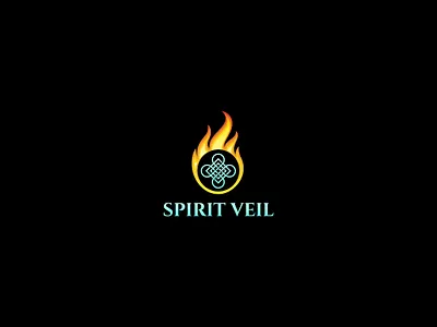Spirit Veil - Mystical Flame Symbol Logo brand identity branding design fire logo flame logo graphic design illustration logo logo design logos logotype spirit fire logo spirit logo trending logo ui