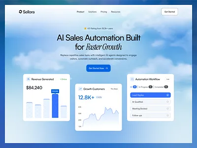 Sellora - AI Sales Automation landing page web web design website