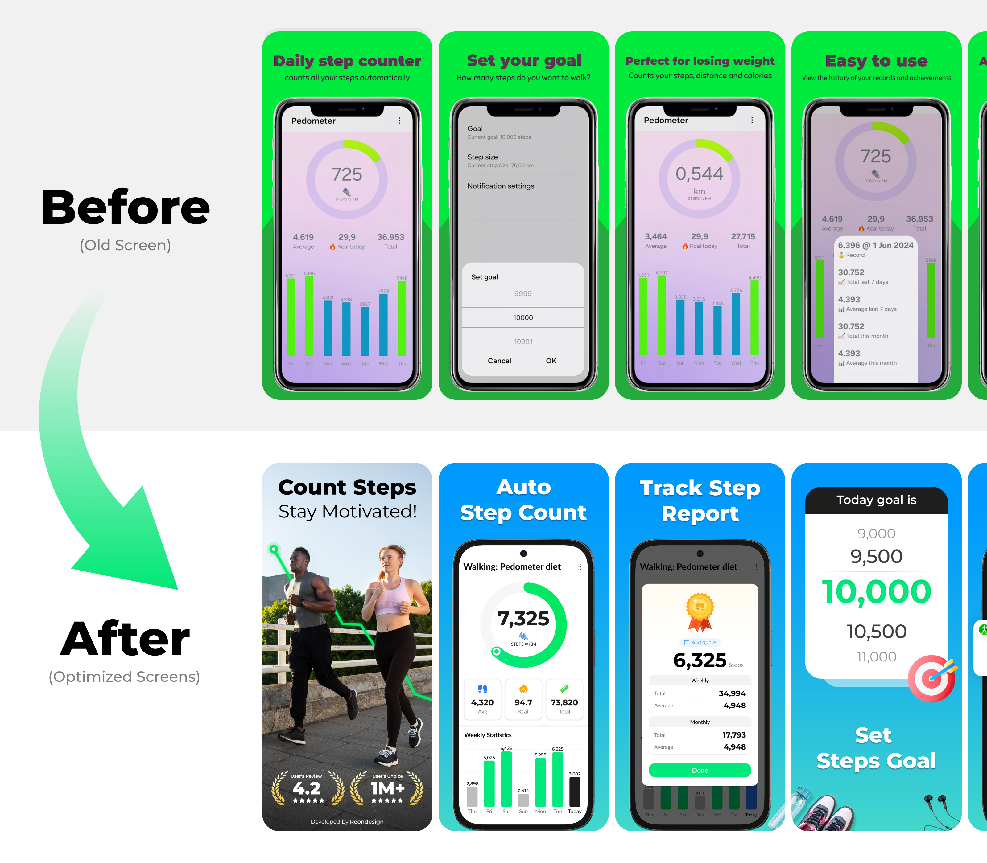 Example of App Store & Play Store Screenshot Design