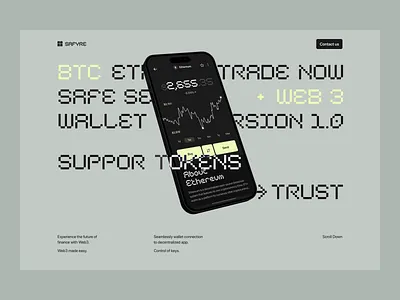 Safyre — Modern Crypto Wallet Experience Designed ai workflows bitcoin blockchain crypto app crypto wallet dark interface ethereum figma fintech frontend development landing page mobile app product design saas startup ui design ux design visual design web design web development