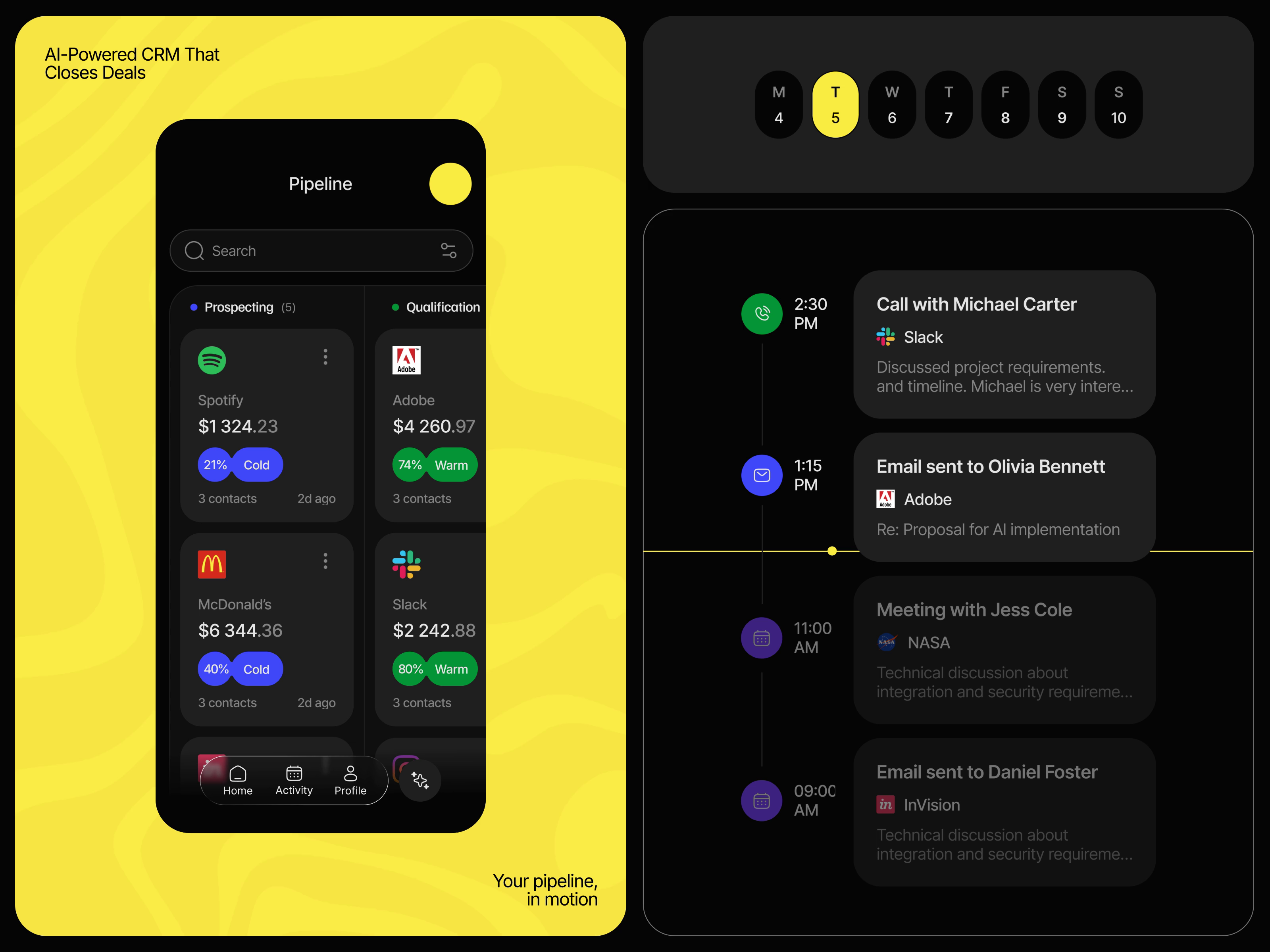 DEALYN - AI CRM Mobile App Design
