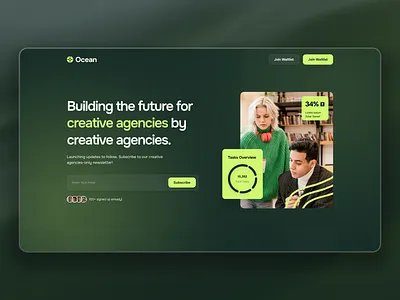Get Early Acess Page design early acess email list get early acess hero section subscribe subscribe list typography uiuxdesign