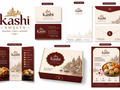 branding design work for Kashi sweets branding graphic design logo