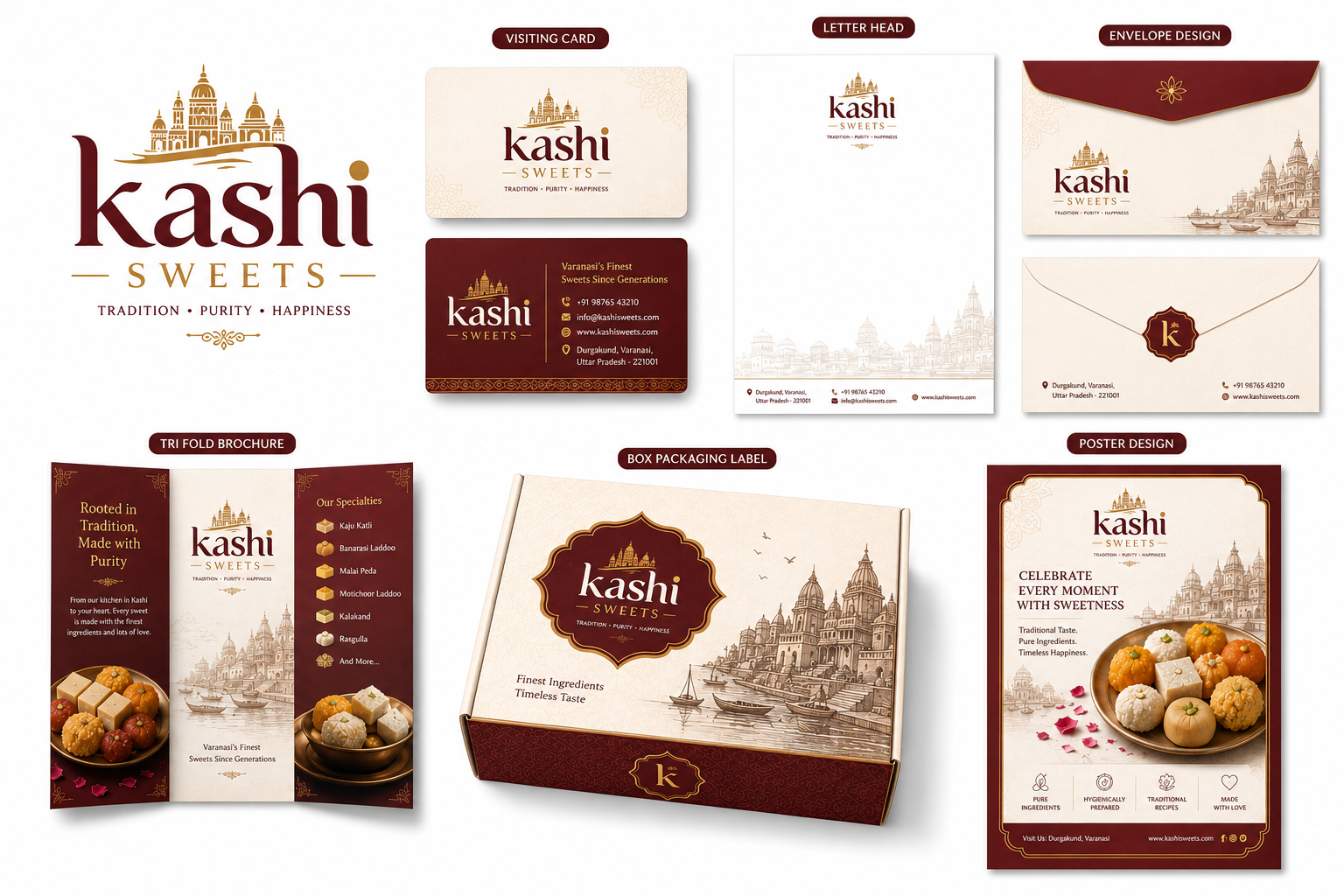 branding design work for Kashi sweets