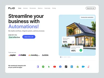 Plad – Website UI ai ai automation ai product ai startup ai website automation hire design agency hire designer landing page landing page design product design top design agency typography ui ui ux ux web design website website design