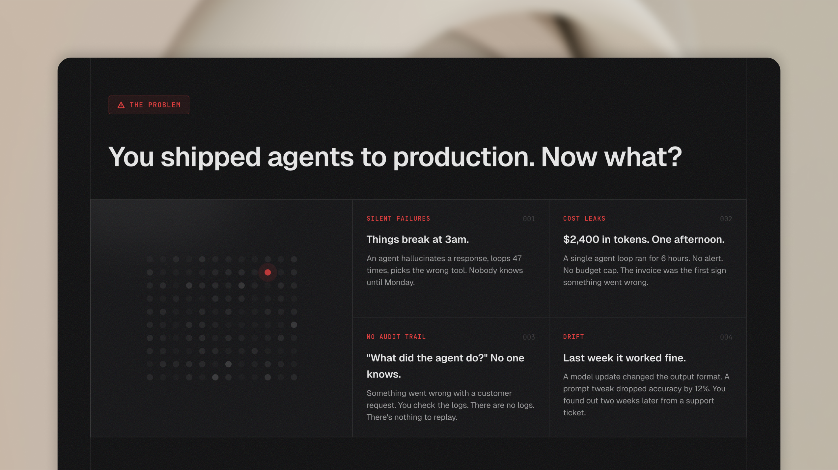 Problem section design illustration typography ui